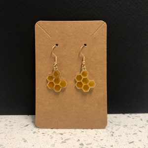Honeycomb Earrings Gold Jewelry Honey Bees Cottagecore - Etsy