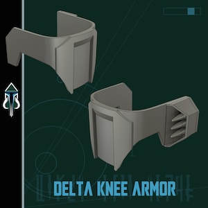 Delta Knee Armor Mandalorian Cosplay Armor Digital Download image 1