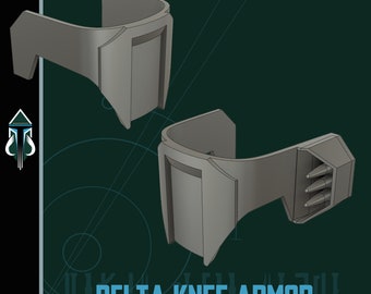 Delta Knee Armor - Mandalorian Cosplay Armor (Digital Download)