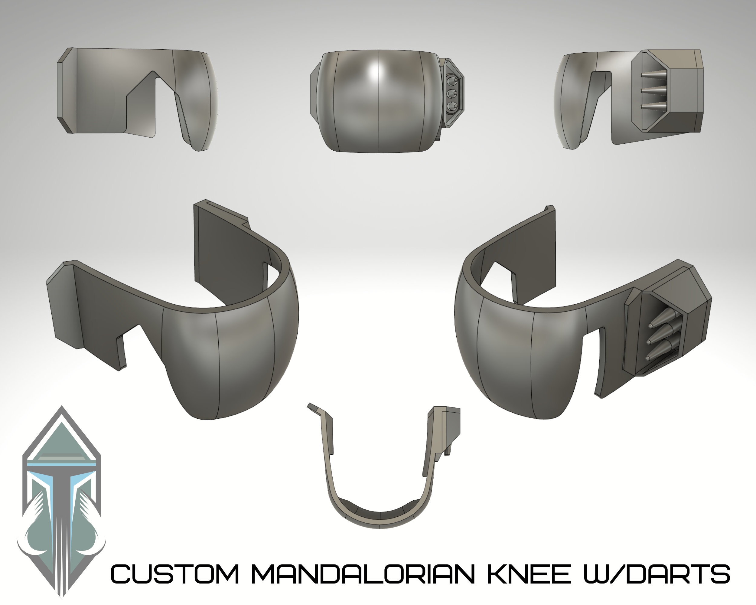 Custom Mandalorian Knee Armor With Darts Etsy