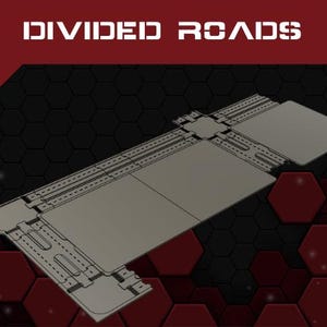 Divided Road Set - 6mm Sci-Fi City Terrain STL files