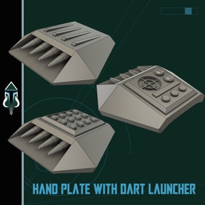 Hand Plate with Dart Launcher - Mandalorian Cosplay Armor (Digital Download)