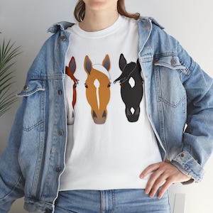 Horse Face Markings Shirt, Horses Heads Tshirt, Equine Tee, Cowgirl T-shirt