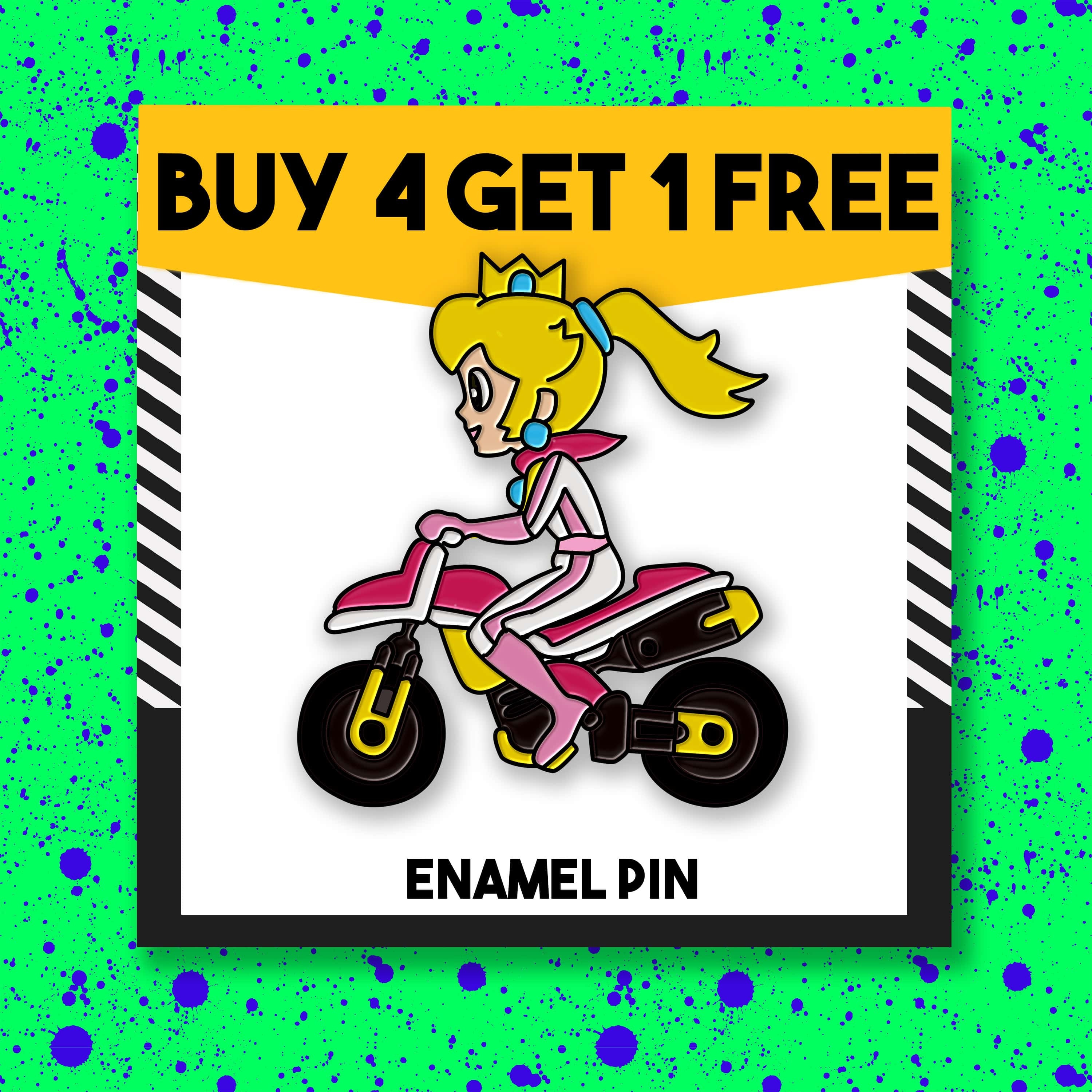 Cool Princess Peach Enamel Pin Super Mario Collectible Enamel | Etsy