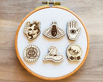 Witch Craft Needle Minder | Hand Embroidery, Cross Stitch, Crewel, Needlepoint, Thread Painting, Needle, Embroidery Hoop