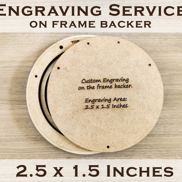 Engraving Service on Frame Backer 2.5 x 1.5 Inch | Frame engraving, Hand embroidery Frame, Crewel, Cross Stitch, Thread Painting