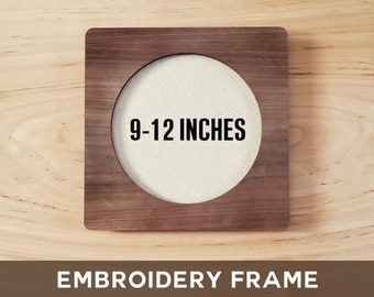 Embroidery Frame | Square 9 - 12 Inches | Hand Embroidery, Cross Stitch, Thread Painting, Needlepoint, Crewel, Embroidery Art, Hoop Frame