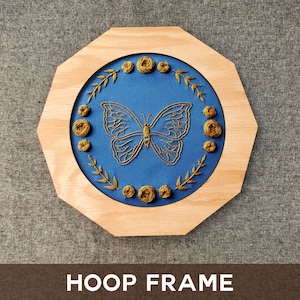 Hoop Frame | Decagon | 3&quot; to 12&quot; Embroidery Frame, Hand Embroidery, Cross Stitch, Thread Painting, Needlepoint, Crewel