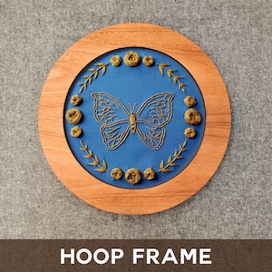 Hoop Frame | Circle | 3&quot; to 12&quot; Embroidery Frame, Hand Embroidery, Cross Stitch, Thread Painting, Needlepoint, Crewel