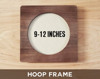 Hoop Frame | Square | 9" to 12" Embroidery Frame, Hand Embroidery, Cross Stitch, Thread Painting, Needlepoint, Crewel