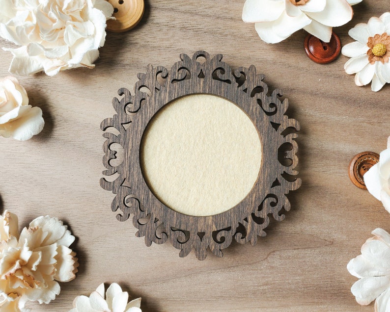 Mini Embroidery Frame 4 Ornament Frame, Mini Frame, Vintage Frame for Hand Embroidery, Cross Stitch, Crewel, Needlepoint, Thread Painting image 1