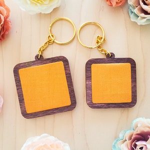Square Embroidery Keychain, Embroidery Mini Frame, For Cotton & Muslin Fabric only
