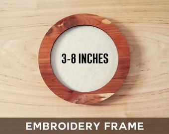 Embroidery Frame | Circle 3 - 8 Inches | Hand Embroidery, Cross Stitch, Thread Painting, Needlepoint, Crewel, Embroidery Art, Hoop Frame