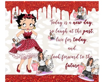 Betty Boop Tumbler Wrap - PNG FILE ONLY
