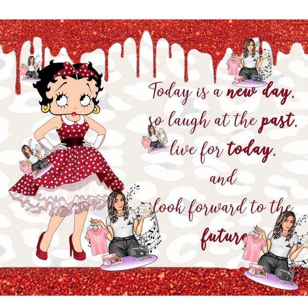Betty Boop Tumbler Wrap - SOLO ARCHIVO PNG