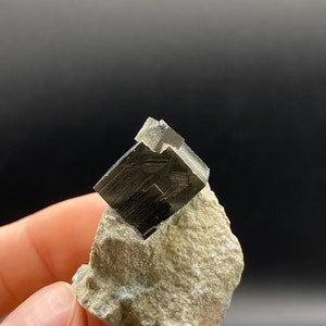 Inter-grown Pyrite Cubes on Matrix