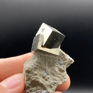 Inter-grown Pyrite Cubes on Matrix