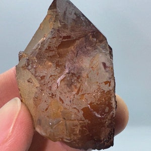 Red Hematite included Quartz Double Terminated Orange River Namibia