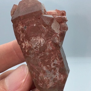 Red Hematite included Quartz Double Terminated Orange River Namibia