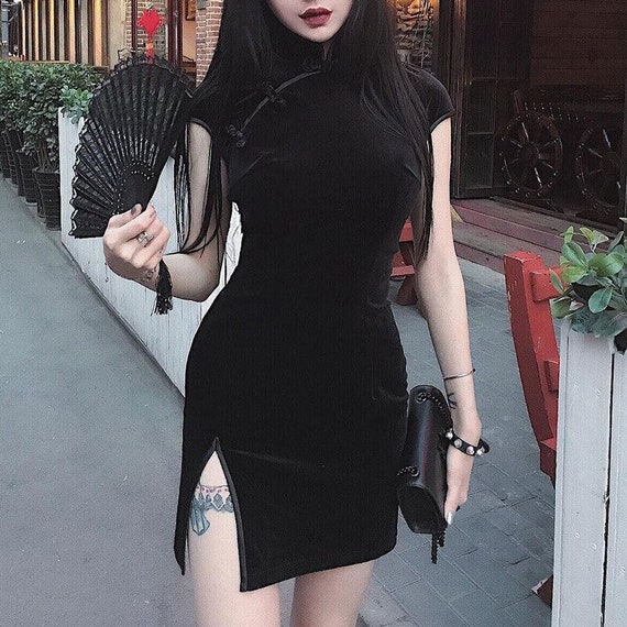 gothic mini dress