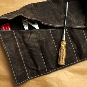 Rouleau doutils, rouleau doutils de moto, sac à outils en cuir de toile,  porte-outils en toile cirée, sac à outils en cuir, outil Roll Up  personnalisé, cadeau pour hommes -  France