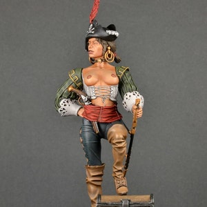 Exclusive Tin figure Lady in black, collect, hand painted