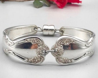 Spoon Bracelet, Daybreak 1952, Vintage Silverware Jewelry, Antique Jewelry