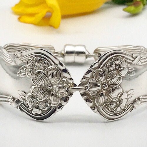 Silverware Jewelry stunning Antique Spoon Bracelet - Etsy