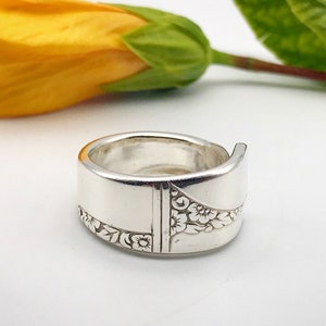 Caprice 1937, Silverware Jewelry, Vintage Flatware Ring, Spoon Ring