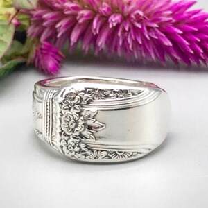 Vintage Silver Plated Spoon Ring: First Love 1937 Flatware