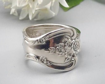 Magnolia 1951, Antique Spoon Ring, Vintage Flatware Ring, Spoon Jewelry