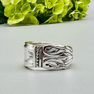 Danish Princess, Antique Spoon Ring,1938 Vintage Flatware Ring, Spoon Jewelry