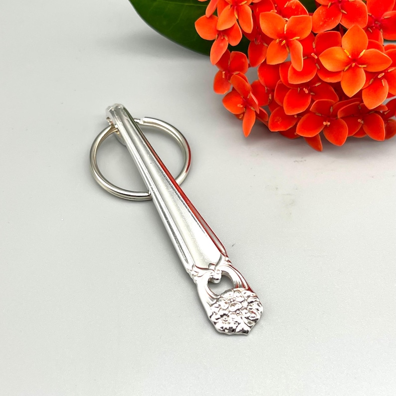 Spoon Handle Keychain , Vintage Flatware Keyring, “ Eternally Yours ...