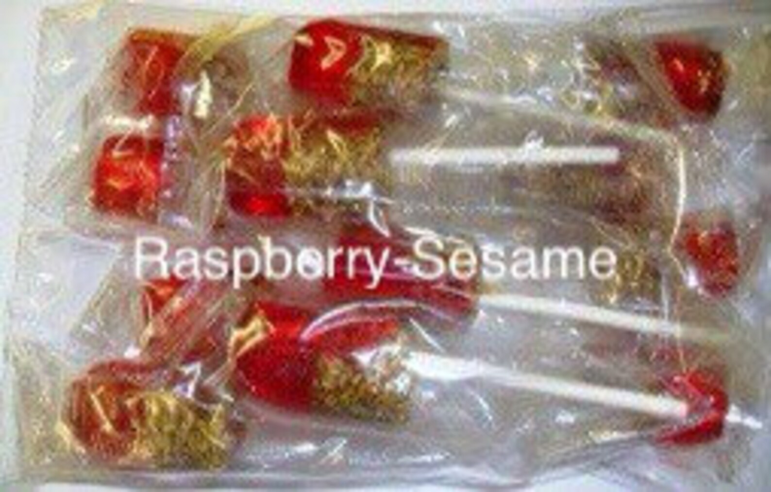 Raspberrysesame Lollipops Pilones Rojos Con Ajonjoli Etsy