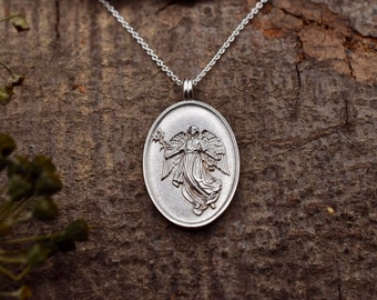 Amuleto del Ángel de la Guarda - Colgante hecho de plata 925