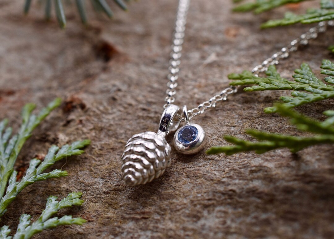 Sterling silver pinecone best sale necklace