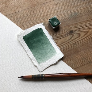 No 117, Watercolor half pan, artisanal paint, hone based paint, handmade watercolor paint