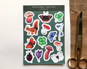 Nature sticker sheet A6
