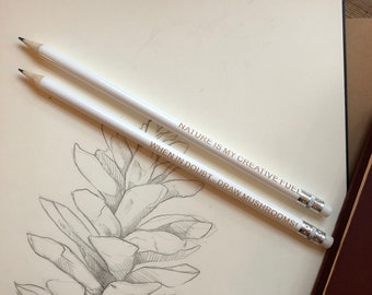 Pencil with text, nature text, unique pencil