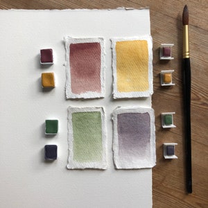 The muted set, watercolor paint set, watercolor half pan set image 2