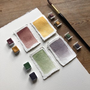 The muted set, watercolor paint set, watercolor half pan set image 3
