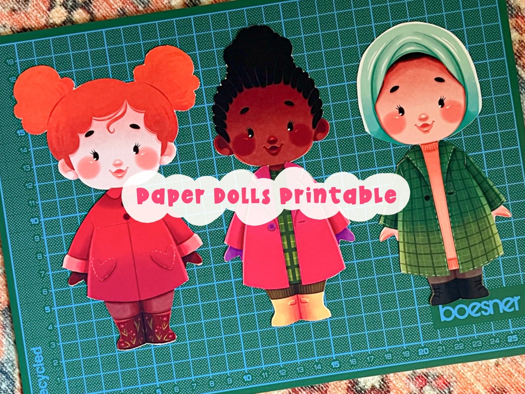 Printable Paper Dolls Kit Kids Toys Instant Digital Etsy