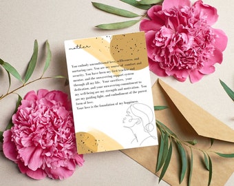 Manifesto per la festa della mamma | regalo per la festa della mamma | Lineare | Beige