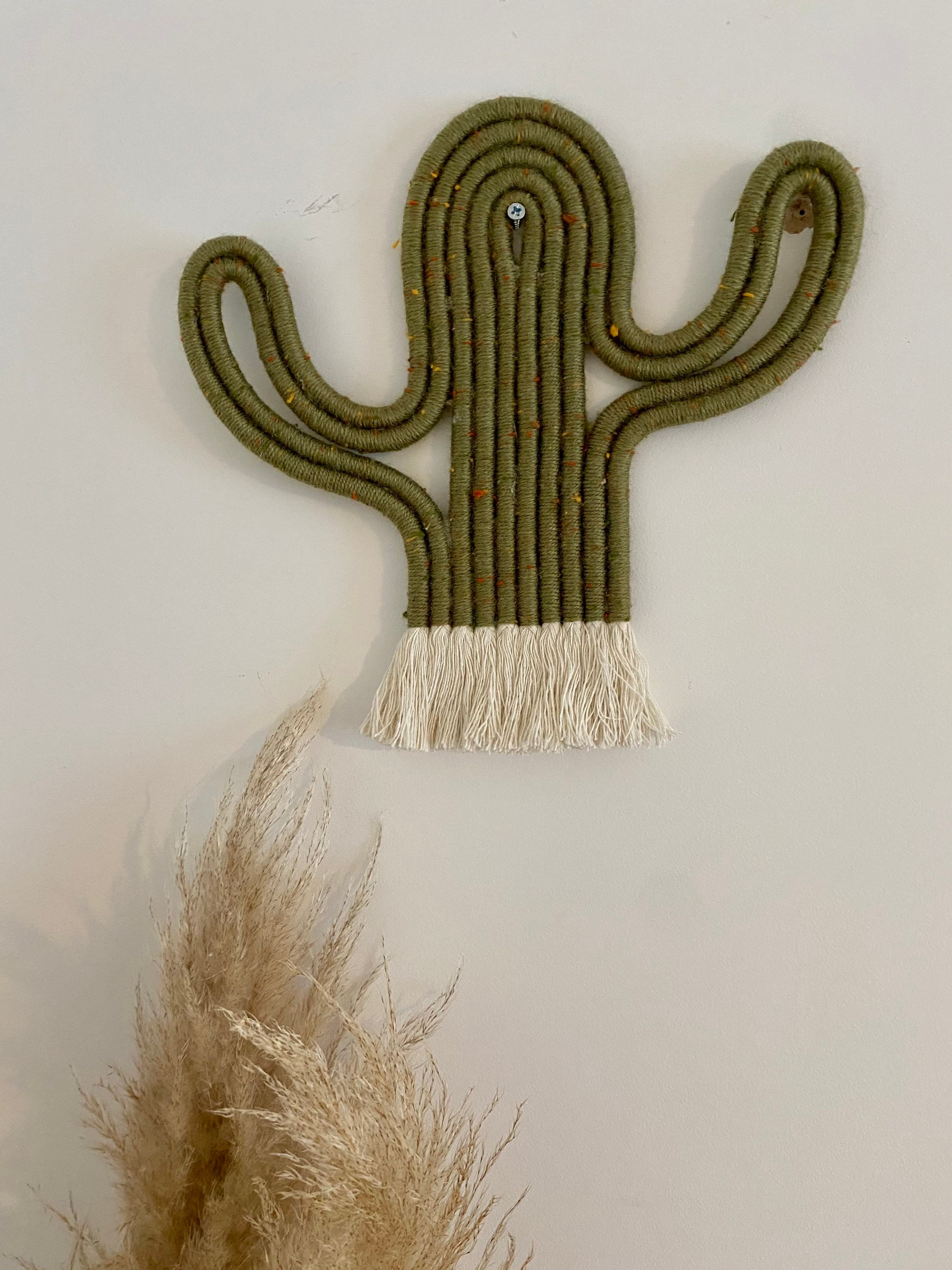 Chunky Macrame Cactus Cacti Wall Hanging Woven Cactus Etsy UK