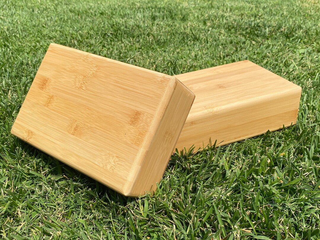 Bamboo Yoga Block Set Etsy