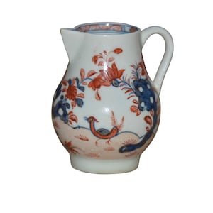 Lowestoft - Porcelain Sparrow-beak Jug - c1757-1802 'Two Birds Pattern'