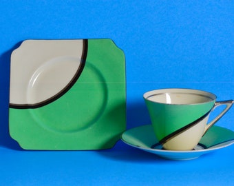 Rare Art Deco Royal Doulton &quot;DE LUXE&quot; Cup Saucer and Plate