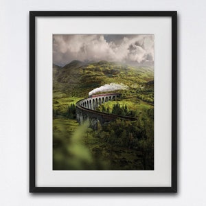 Glenfinnan Viaduct Print, Scotland Print, Scottish Gift, Scotland Artwork, Decor, A4, Photography, Christmas Gift