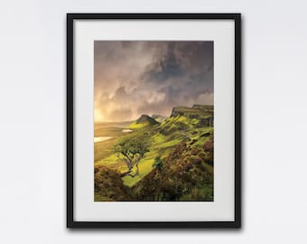 Impresión de Quiraing, Isla de Skye, Impresión de Escocia, Regalo escocés, Fotografía