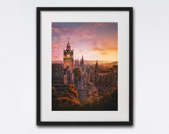Edinburgh Skyline Photography Print: Scottish Art Gift